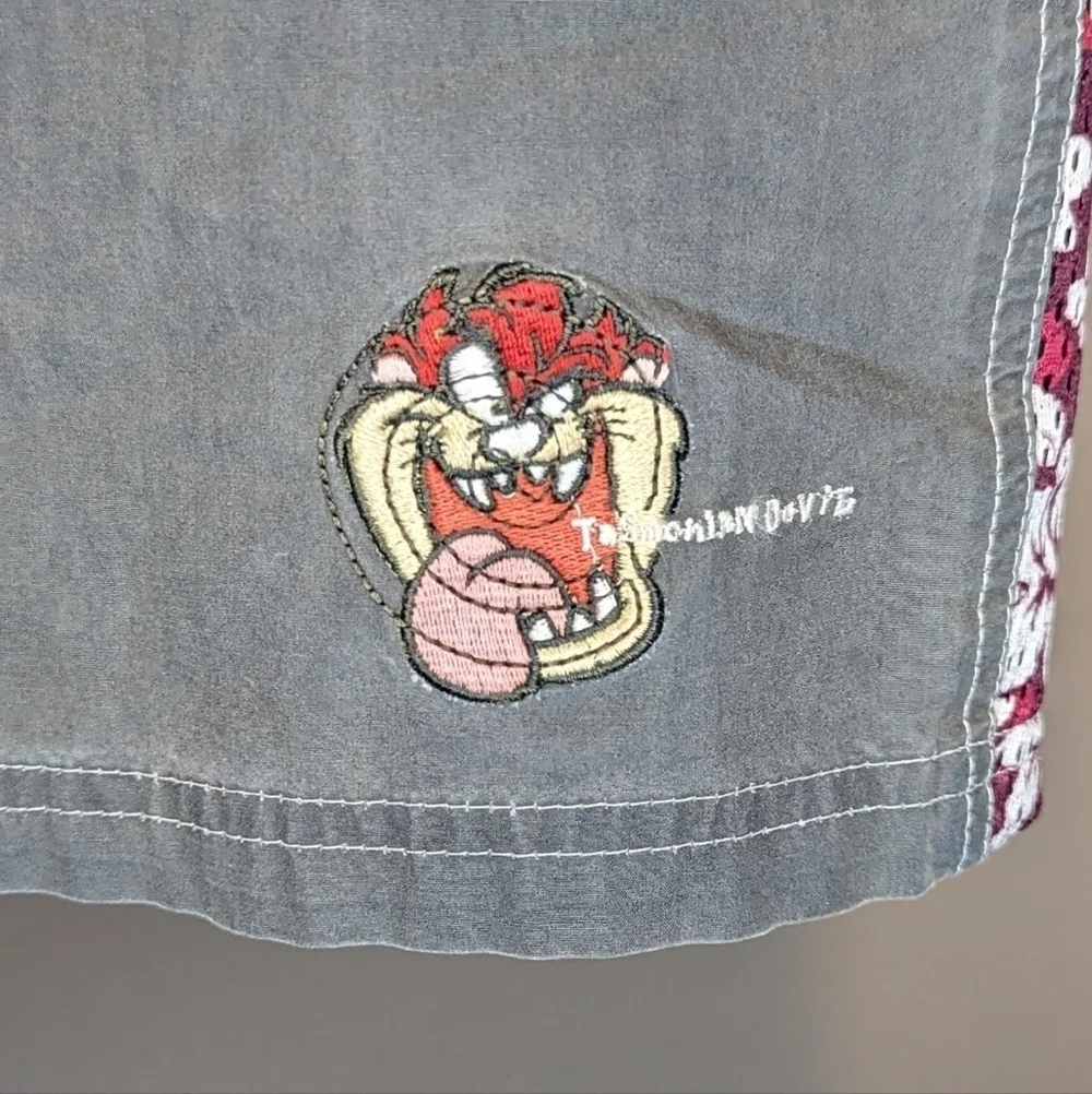 Y2K Vintage Looney Toons Tasmanian Devil Swim Trunks Mens XL